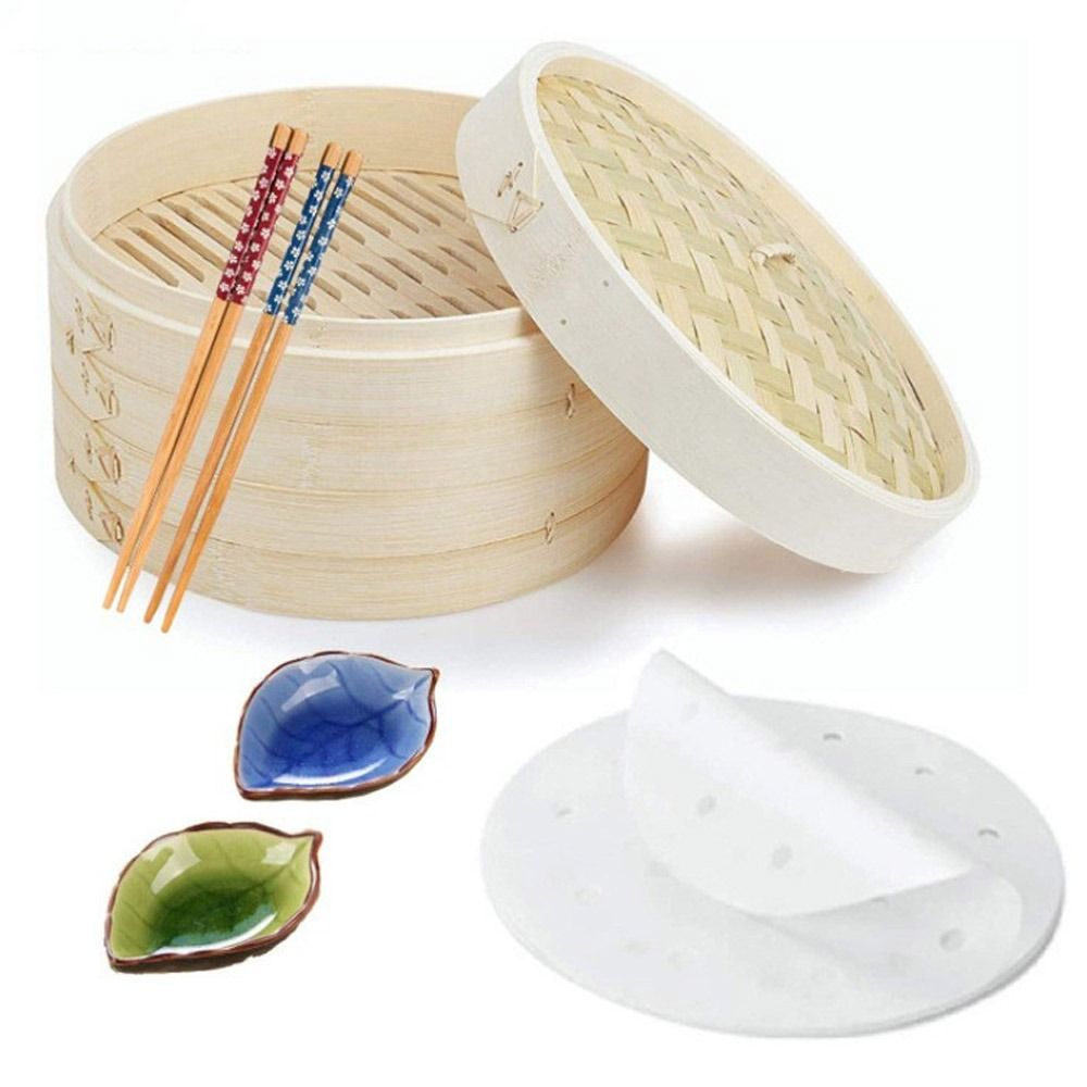 Bambu vapur sepeti kapaklı ham - Bao Steamer Bamboo incelemesi ve fiyatı